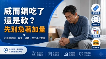 威而鋼吃了還是軟怎麼辦？7 個常見原因與改善方法